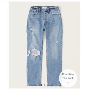 Abercrombie Curve Love High Rise Dad Jean - size 27